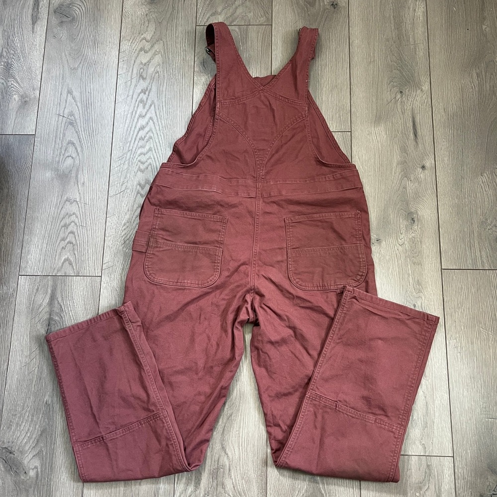 Carhartt Women's Rugged Flex Loose Fit Canvas Bib Overalls Large (12-14) Red - Picture 5 of 9